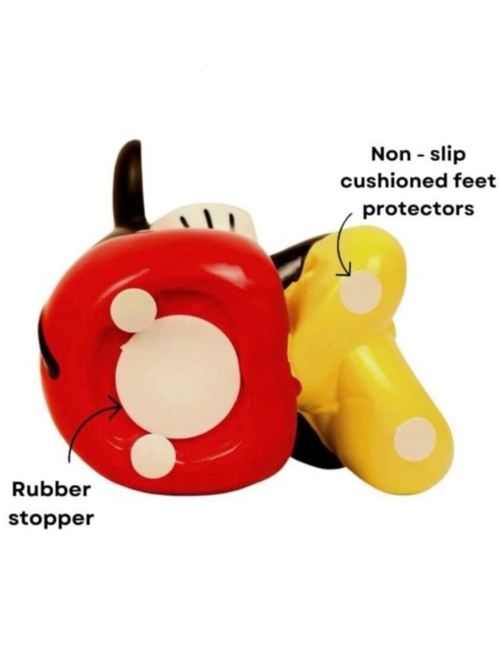 DISNEY Mickey Mouse Ceramic Coin Bank – Classic Outfit, NWT - Picture 9 of 11